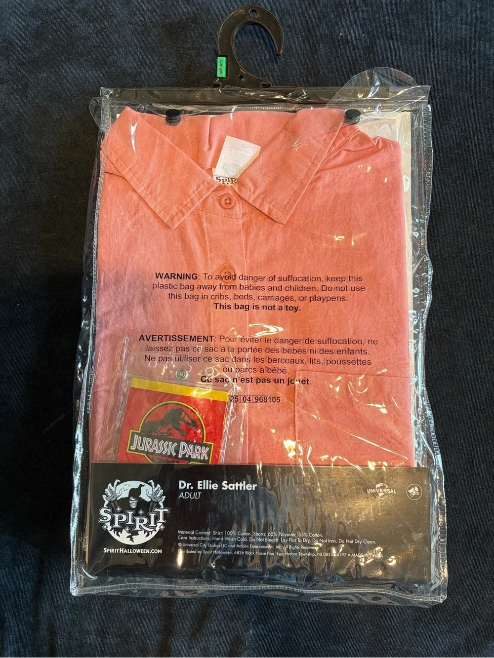 Spirit Dr. Ellie Sattler Pink Button-Up Shirt Costume - Picture 2 of 2